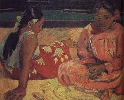 Paul Gauguin The two women on the beach china oil painting artist